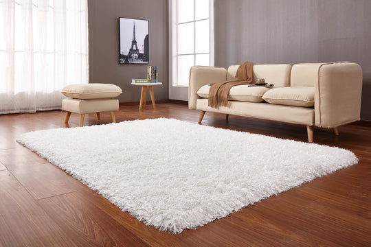 Modern Multi-textural Appx. 3" High Pile Crystal Shag Area Rug by Rug Factory Plus - Rug Factory Plus