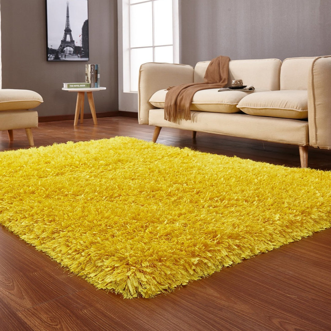 Modern Multi-textural Appx. 3" High Pile Crystal Shag Area Rug by Rug Factory Plus - Rug Factory Plus