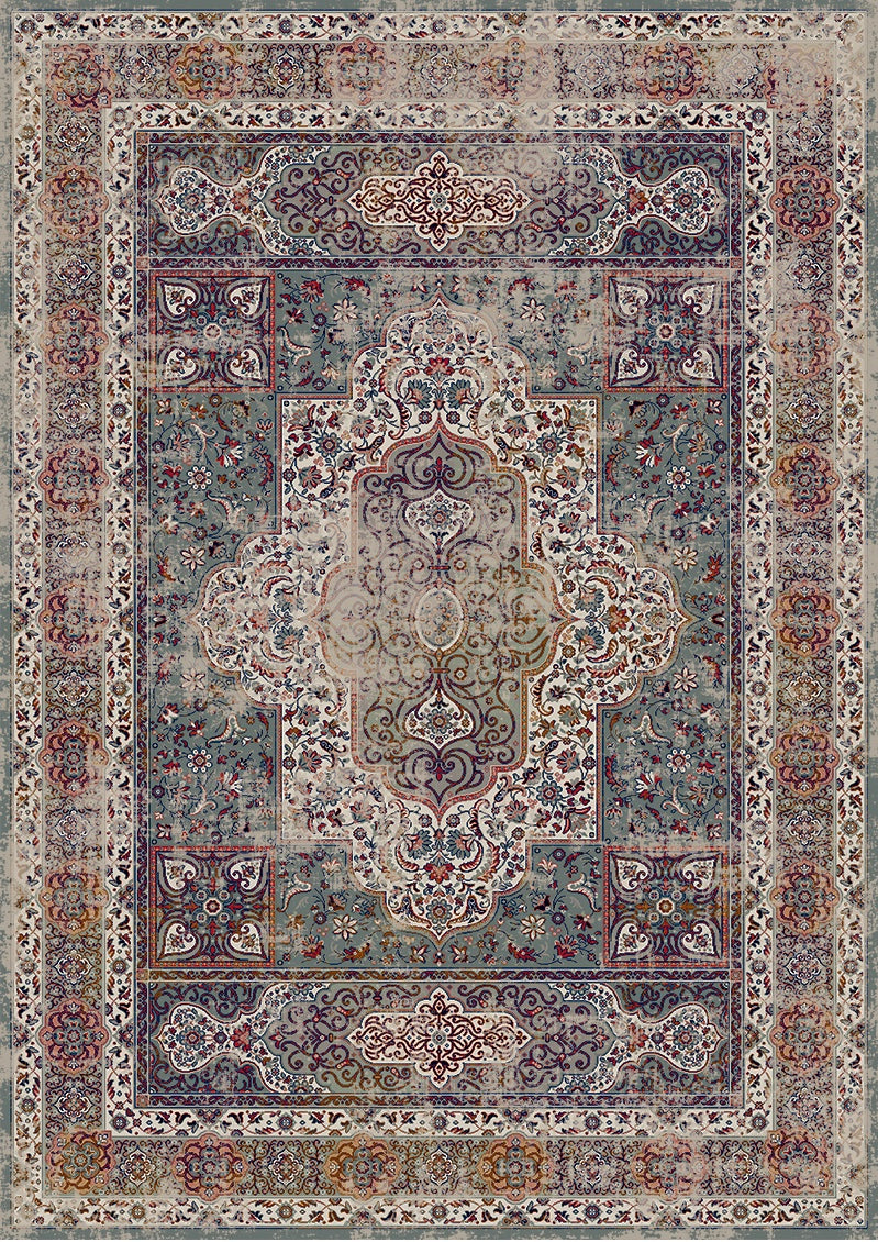 Vintage Style Soft Polyester Print on Design Elevate 234 Area Rug by Rug Factory Plus - Rug Factory Plus