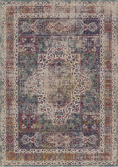 Vintage Style Soft Polyester Print on Design Elevate 234 Area Rug by Rug Factory Plus - Rug Factory Plus