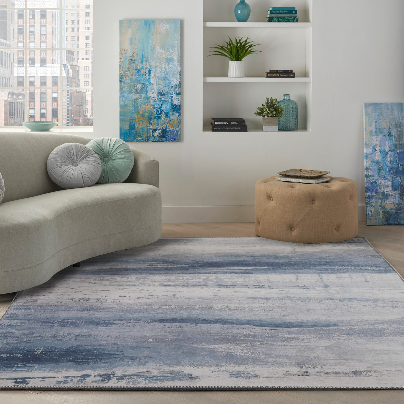 Vintage Style Soft Polyester Print on Design Elevate 247 Area Rug by Rug Factory Plus - Rug Factory Plus