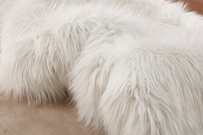 Modern Fox Faux Fur Luxury Area Rug Appx. 3" Pile Height by Rug Factory Plus