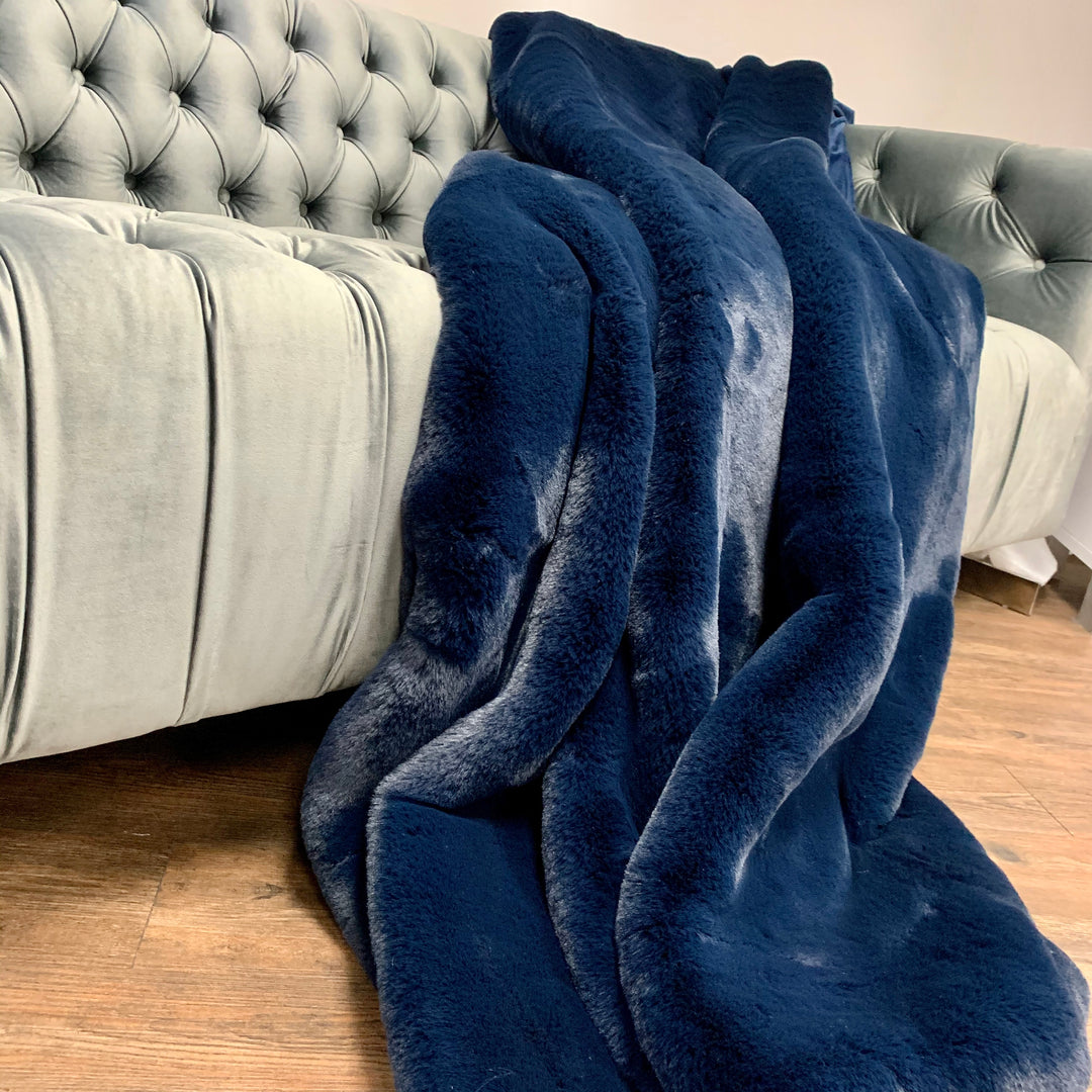 Chinchilla Feel Faux Fur Throw/Blanket