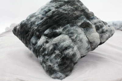 Nuevo Collection Faux Fur Pillow Tie-Dye Charcoal