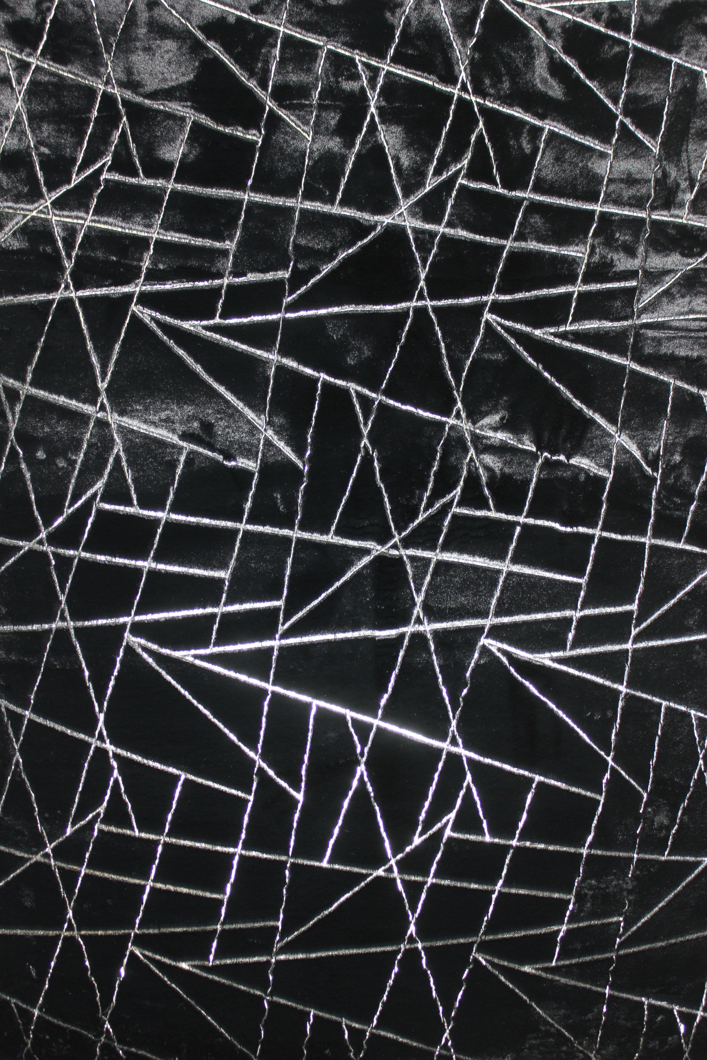 Metallic Area Rug Black Lines – Rug Factory Plus