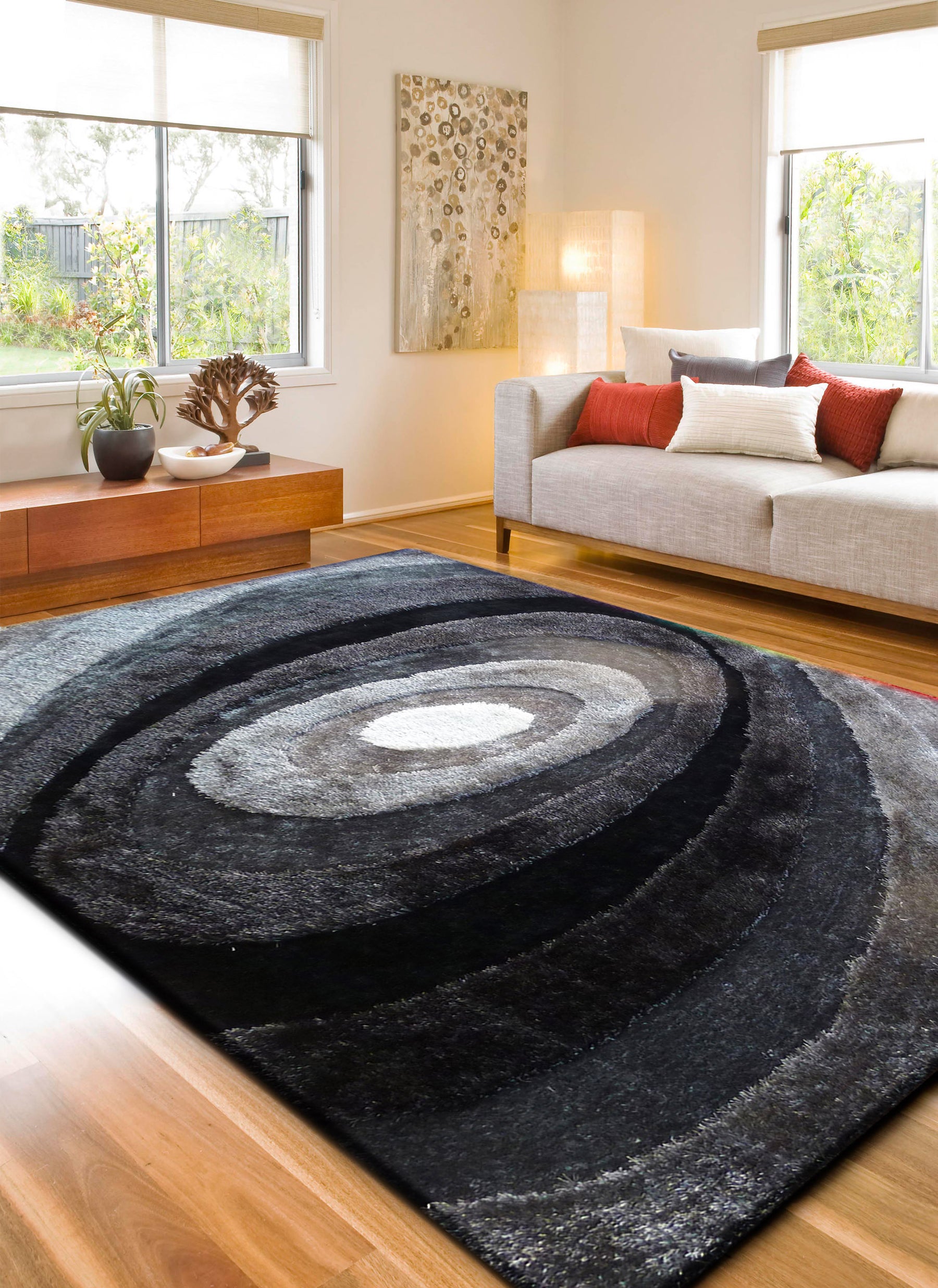 Soft Luxurious Hand Carved Vibrant Living Shag 105 Area Rugs by RFP ...