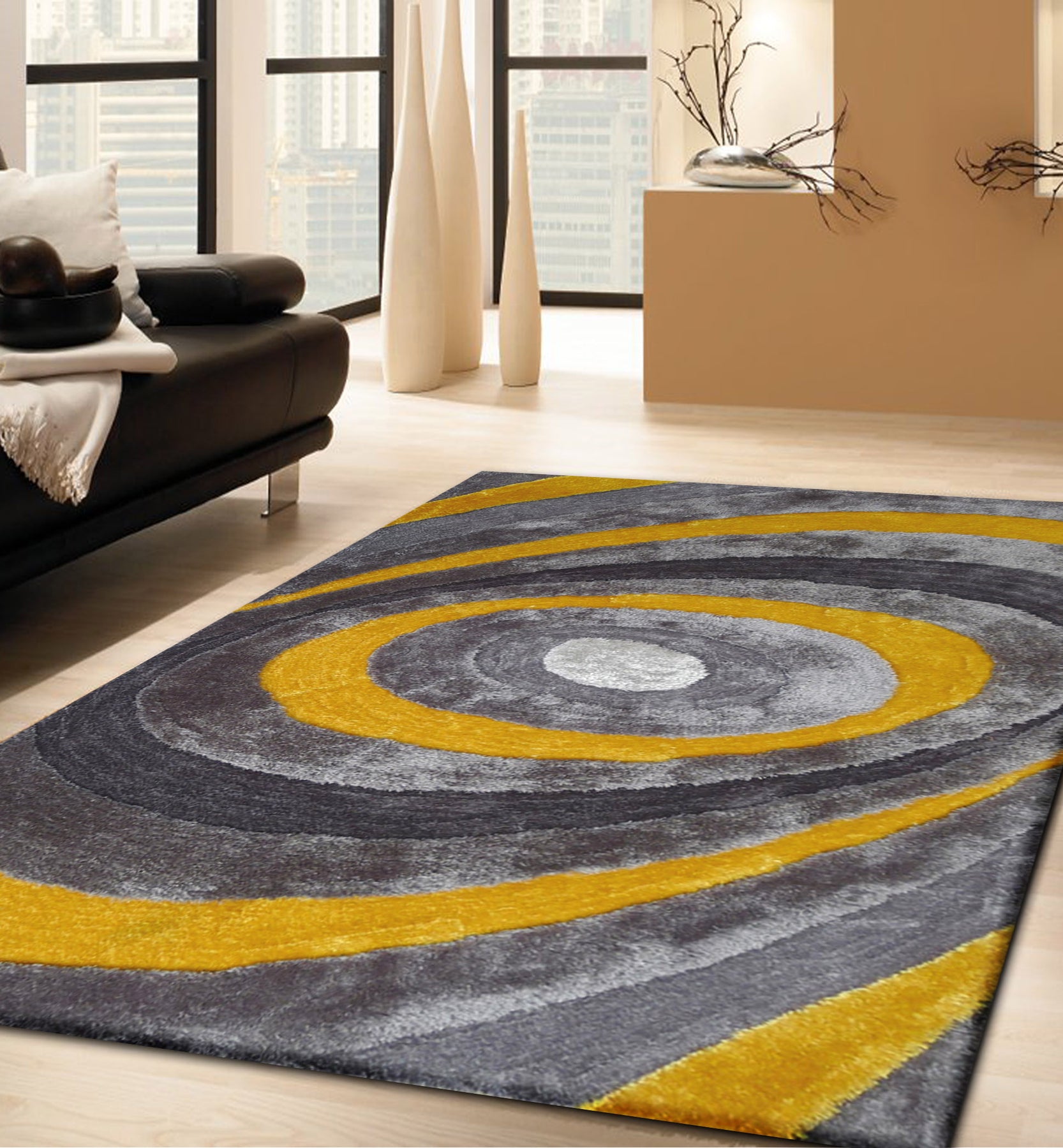 Soft Luxurious Hand Carved Vibrant Living Shag 105 Area Rugs by RFP ...