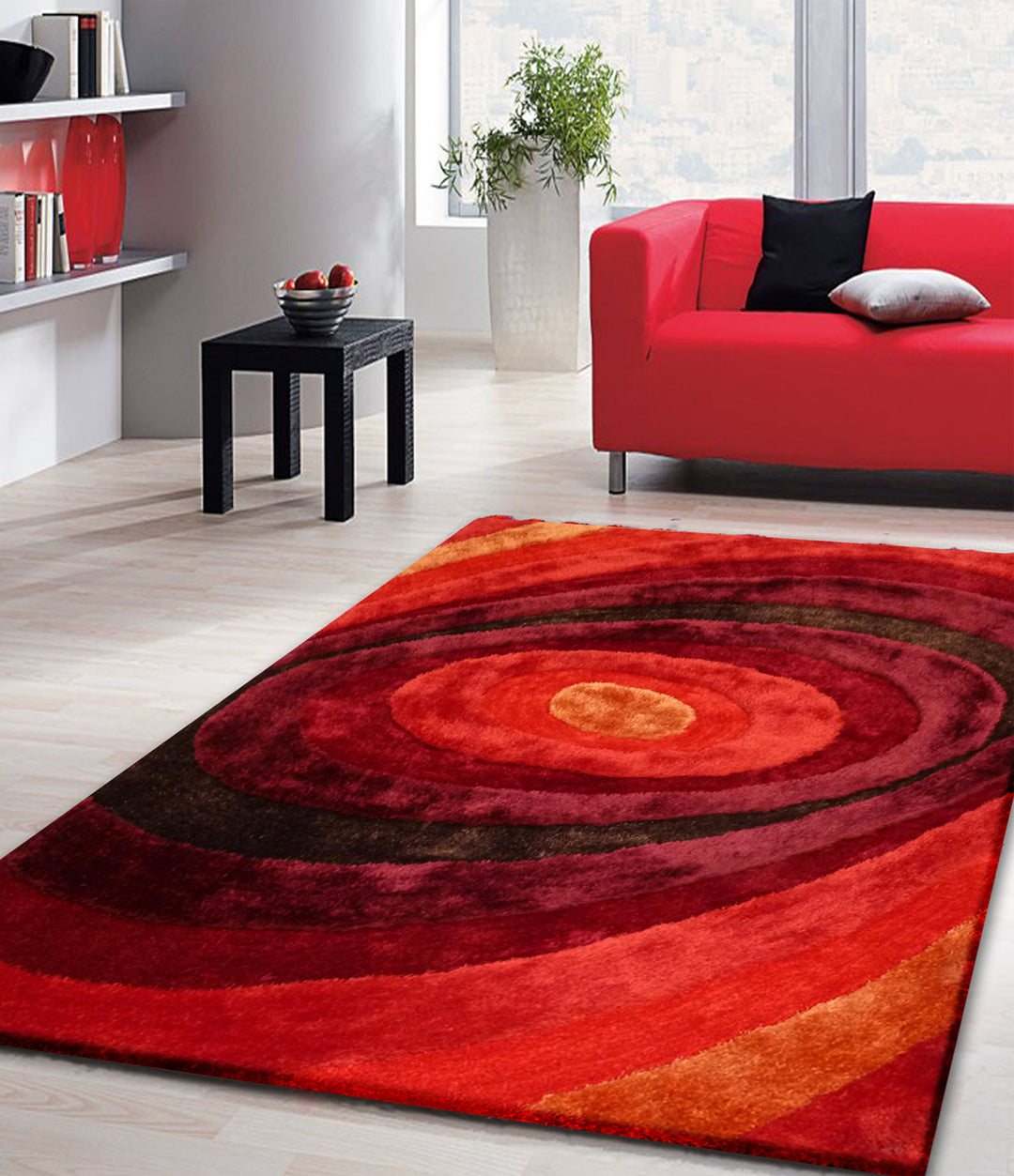 Luxurious Hand Carved Vibrant Living Shag 105 Area Rug by Rug Factory Plus - Rug Factory Plus