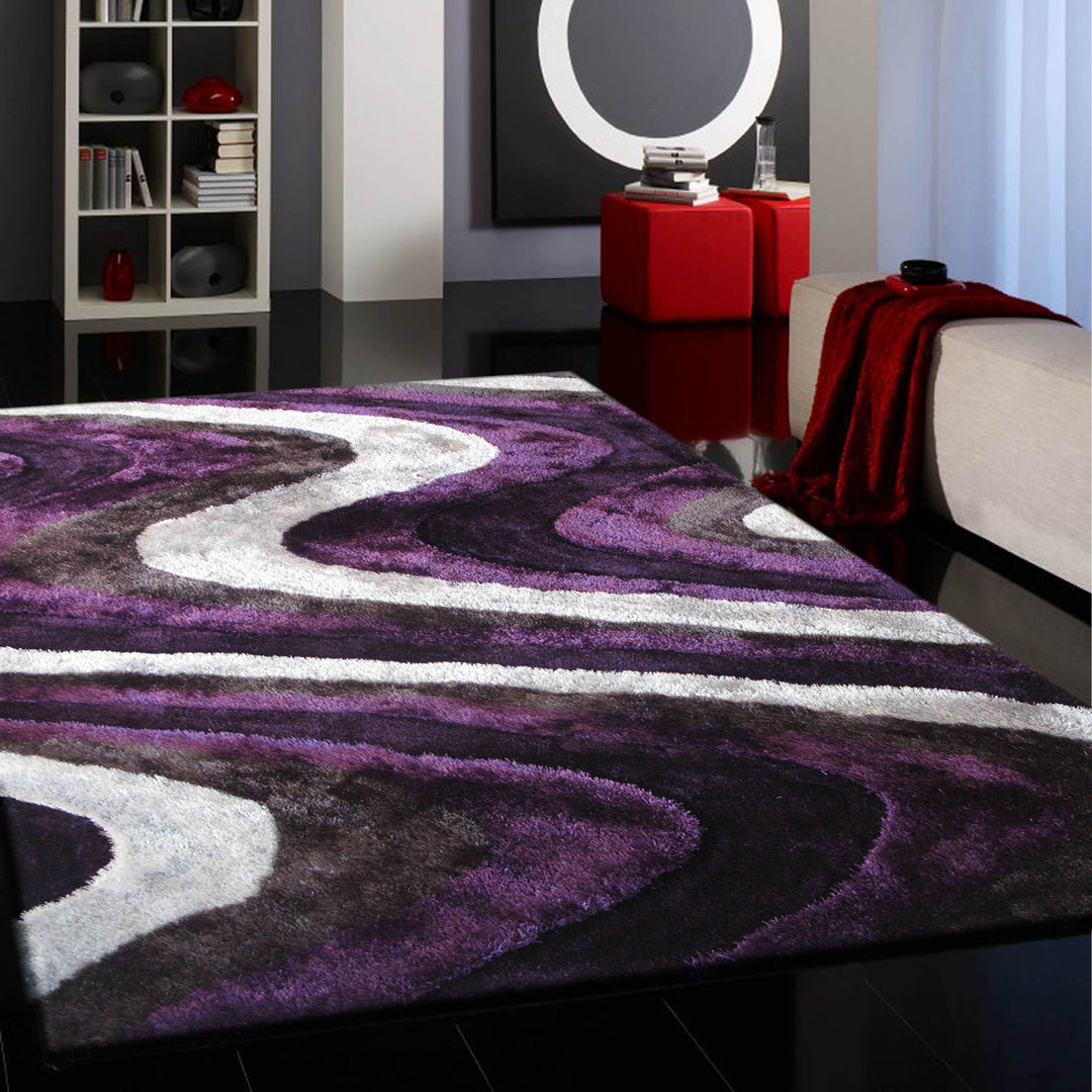 Luxurious Hand Carved Vibrant Living Shag 112 Area Rug by Rug Factory Plus - Rug Factory Plus