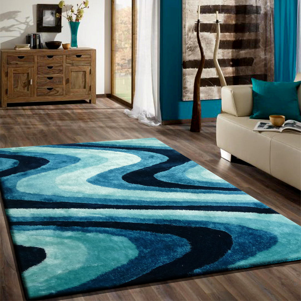 Luxurious Hand Carved Vibrant Living Shag 112 Area Rug by Rug Factory Plus - Rug Factory Plus