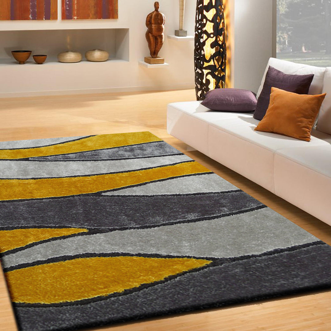 Luxurious Hand Carved Vibrant Living Shag 120 Area Rug by Rug Factory Plus - Rug Factory Plus