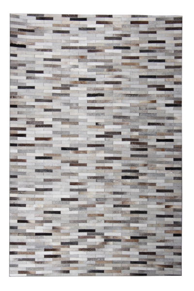 Durable Handmade Natural Leather Patchwork Cowhide Brick Area Rugs by Rug Factory Plus - Rug Factory Plus