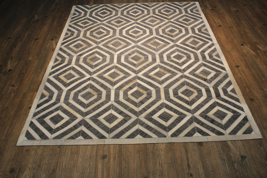 Durable Handmade Natural Leather Patchwork Cowhide PCH159 Area Rug by Rug Factory Plus - Rug Factory Plus