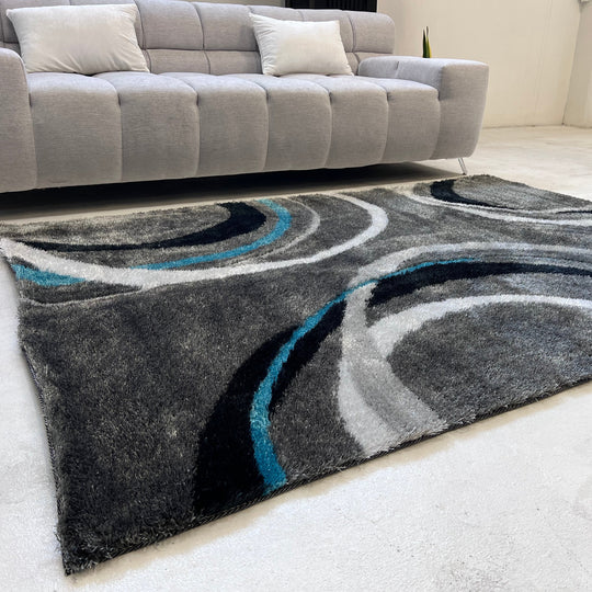 Vibrant Hand Tufted Modern Shag Lola 11 Area Rug by Rug Factory Plus