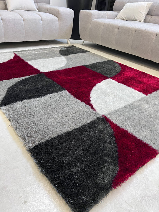 Vibrant Hand Tufted Modern Shag Lola 13 Area Rug by Rug Factory Plus