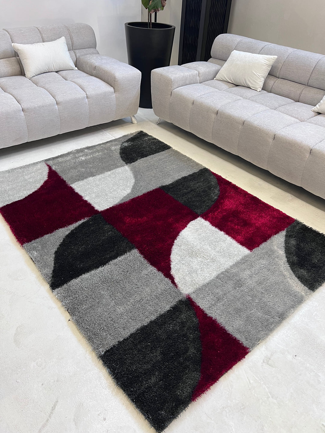 Vibrant Hand Tufted Modern Shag Lola 13 Area Rug by Rug Factory Plus