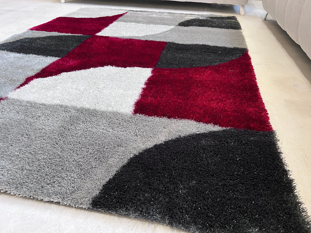 Vibrant Hand Tufted Modern Shag Lola 13 Area Rug by Rug Factory Plus