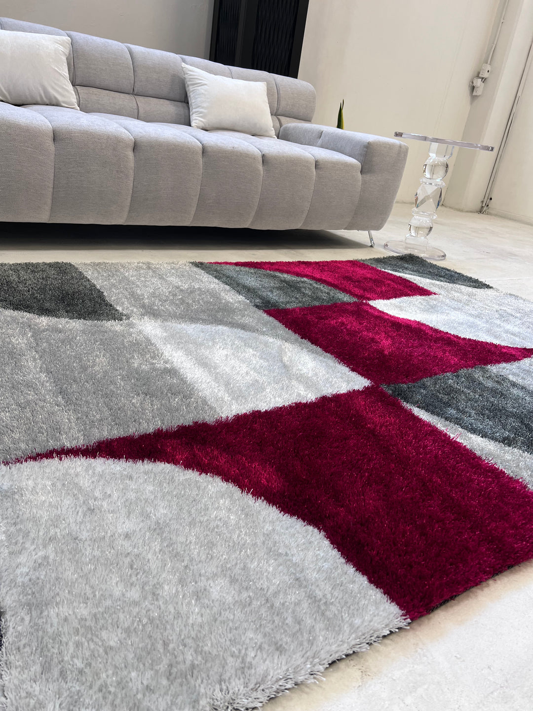 Vibrant Hand Tufted Modern Shag Lola 13 Area Rug by Rug Factory Plus