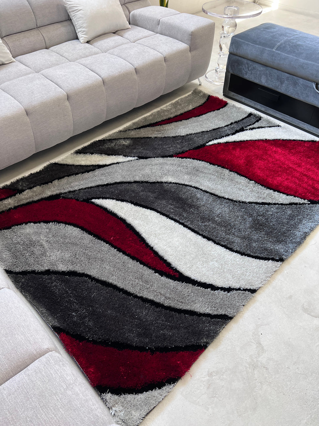 Vibrant Hand Tufted Modern Shag Lola 16 Area Rug by Rug Factory Plus