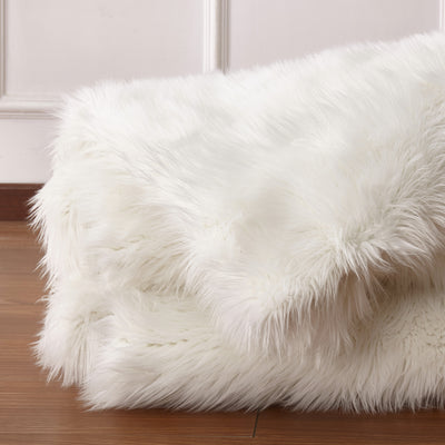 Modern Fox Faux Fur Luxury Area Rug Appx. 3" Pile Height by Rug Factory Plus - Rug Factory Plus