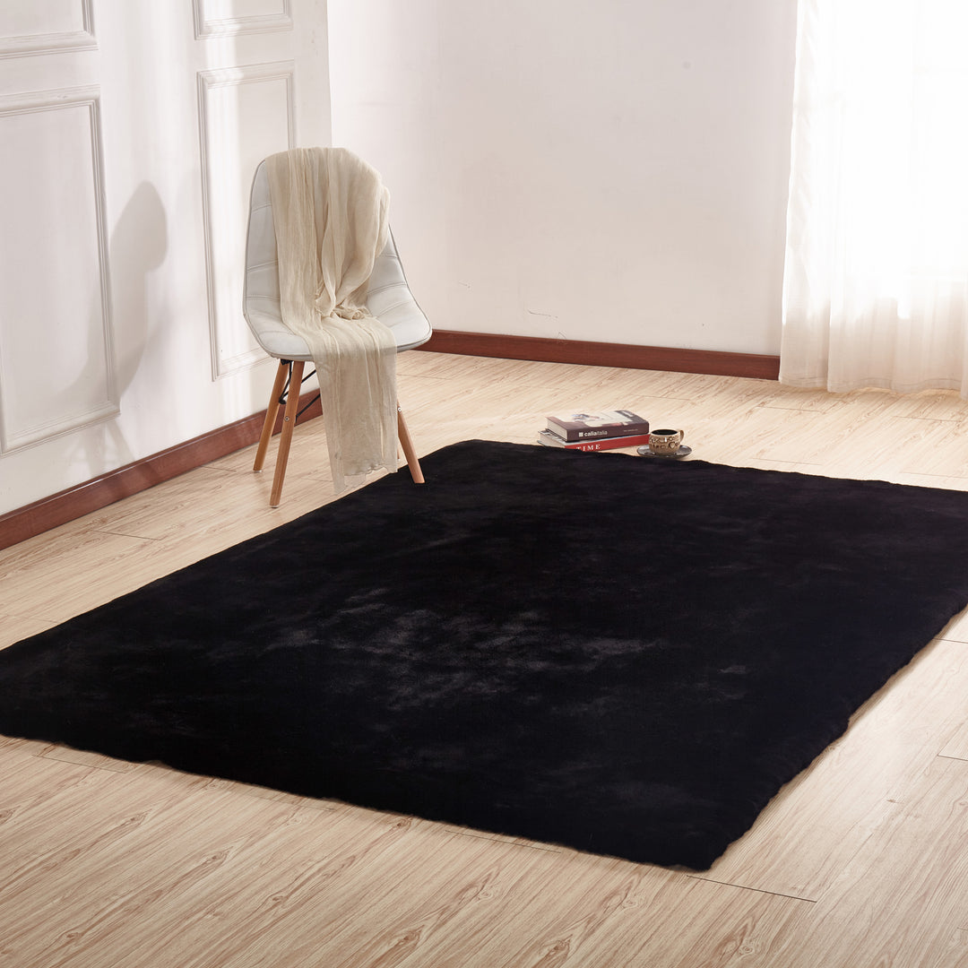 Modern Soft Luxury Chinchilla Feel Faux Fur Area Rug by Rug Factory Plus - Rug Factory Plus