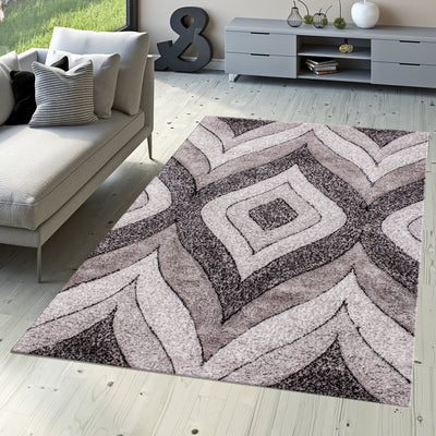 Three Dimensional Plush Hand Carved Appx. 2" Pile Sorrento 721 Shag Area Rug by Rug Factory Plus - Rug Factory Plus
