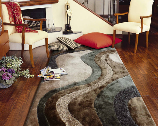 Hand Tufted Multi-textural Designer Shag S.V.D. 29 Area Rug by Rug Factory Plus - Rug Factory Plus