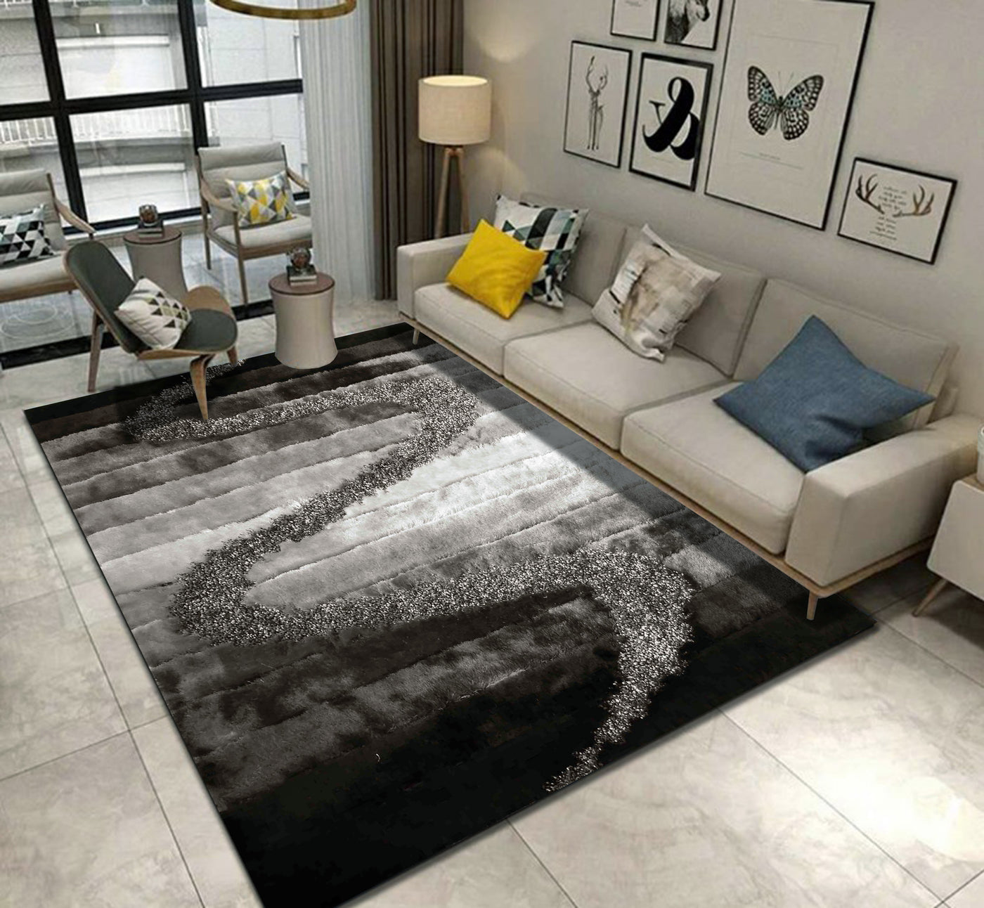 Hand Tufted Multi-textural Designer Shag S.V.D. S10 Area Rug by Rug Factory Plus - Rug Factory Plus