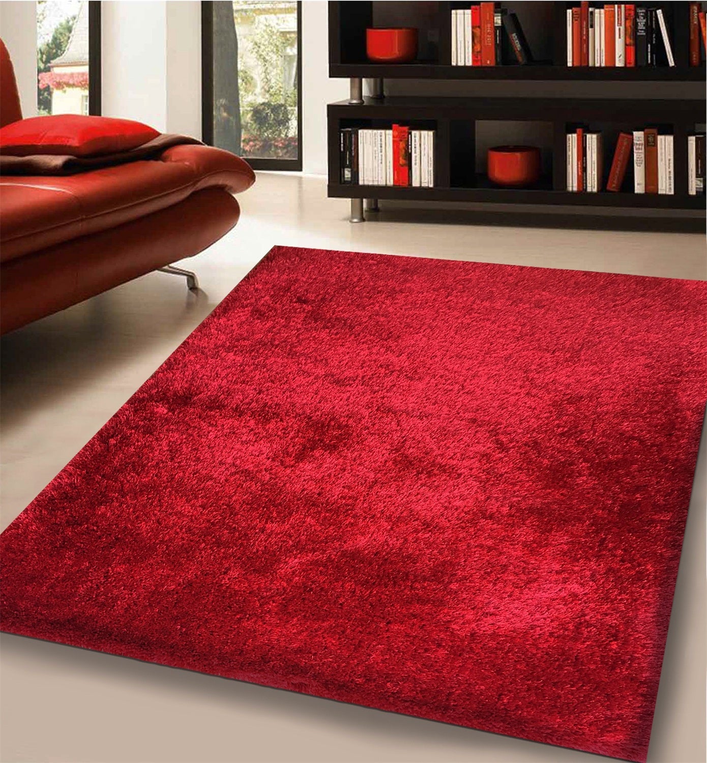 Durable Hand Tufted Multi-textural Solid Designer Shag S.V.S. Area Rug by Rug Factory Plus - Rug Factory Plus