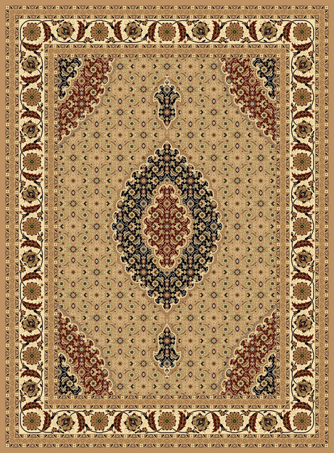 Persian Design 1 Million Point Heatset Monalisa T02 Area Rugs by Rug Factory Plus - Rug Factory Plus