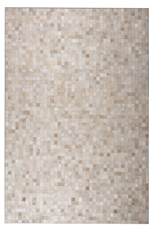 Durable Handmade Natural Leather Patchwork Cowhide Tikkul Area Rug by Rug Factory Plus - Rug Factory Plus