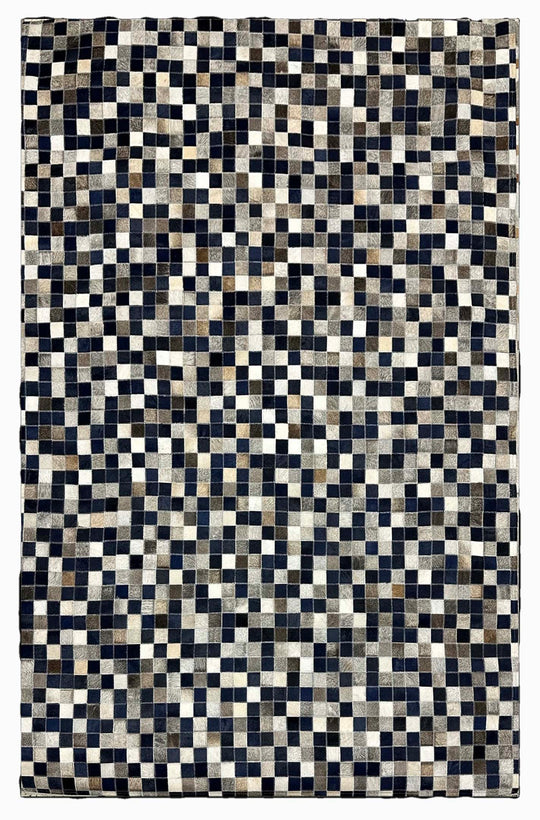 Tikkul Navy Patchwork Cowhide