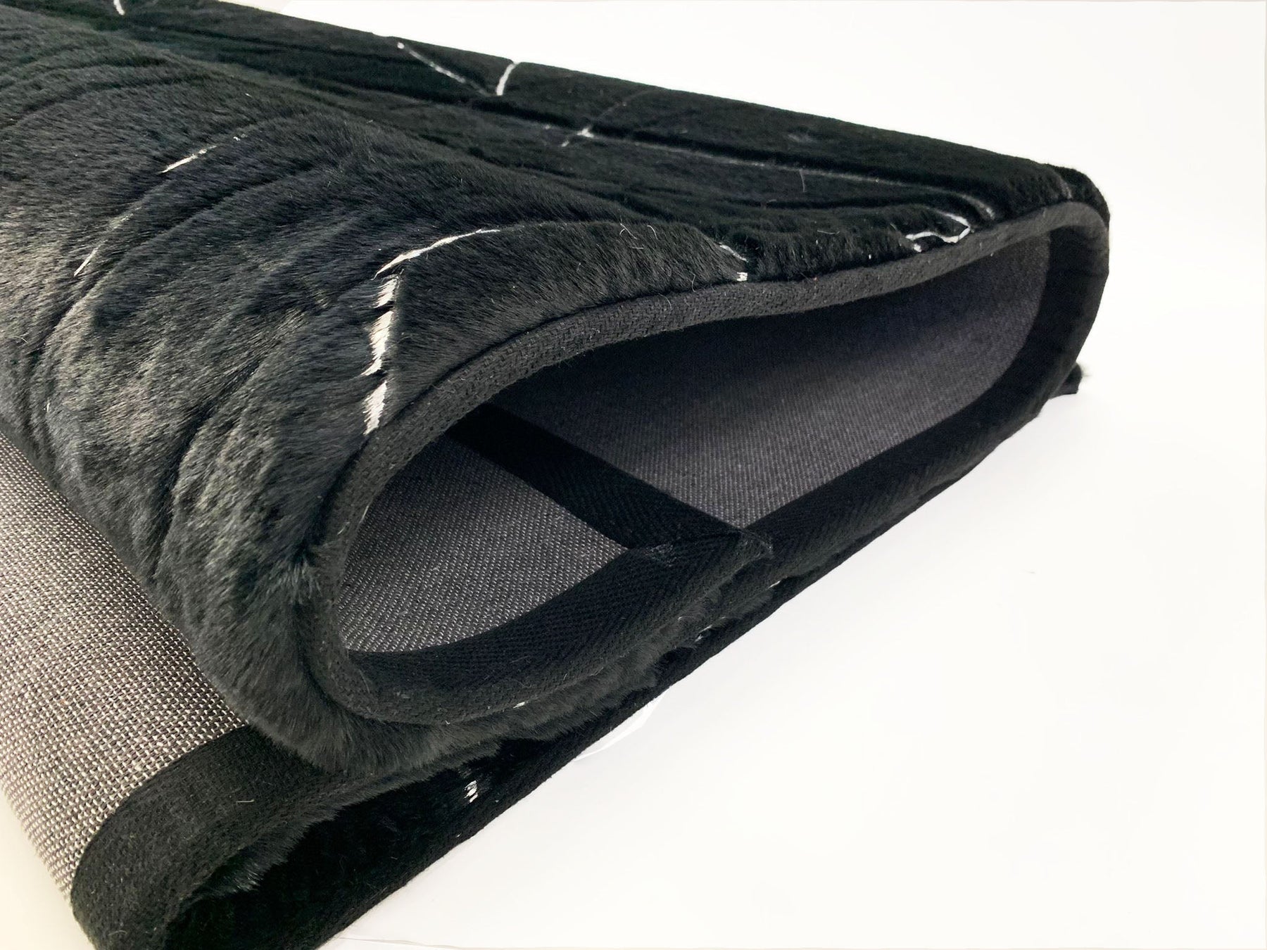 Metallic Area Rug Black Lines – Rug Factory Plus