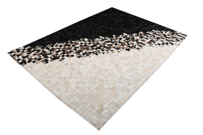 Tikkul Black and White Patchwork Cowhide